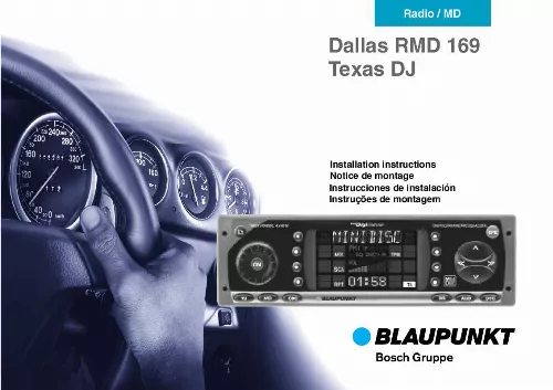 Mode d'emploi BLAUPUNKT DALLAS RDM 169 US