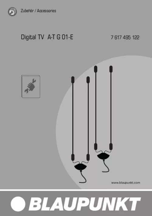 Mode d'emploi BLAUPUNKT DIGITAL TV A-T G 01-E DVB-T