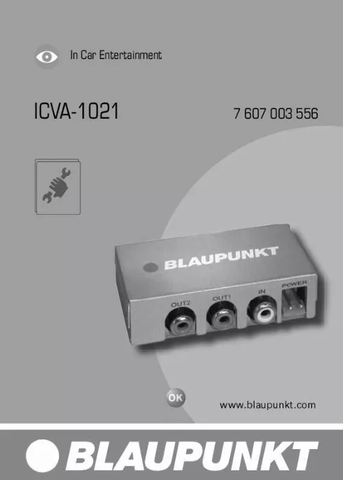 Mode d'emploi BLAUPUNKT ICVA-1021