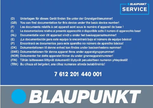 Mode d'emploi BLAUPUNKT LUCCA 3.5 WEU