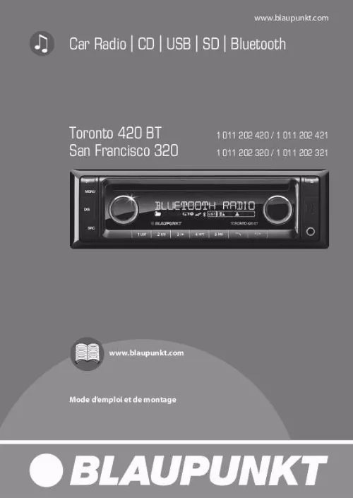 Mode d'emploi BLAUPUNKT TORONTO 420 BT