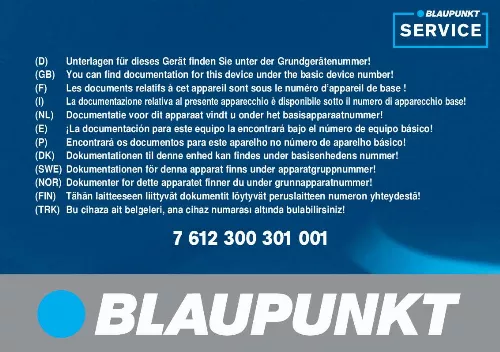 Mode d'emploi BLAUPUNKT TRAVEL PILOT E1 D ROT