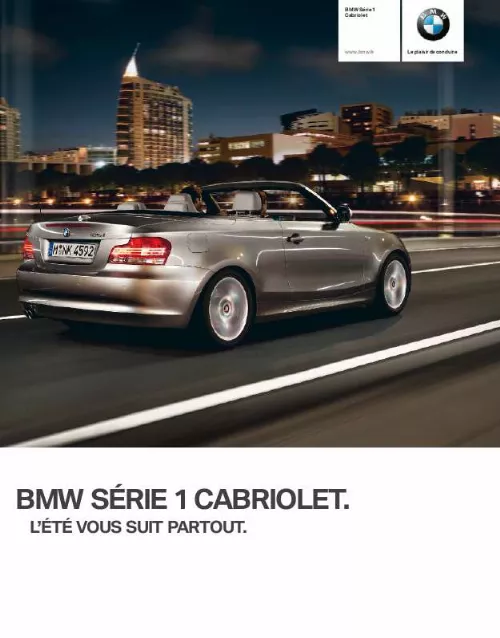 Mode d'emploi BMW 123D CABRIOLET