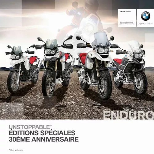 Mode d'emploi BMW EDITIONS SPÉCIALES30 ANS GS
