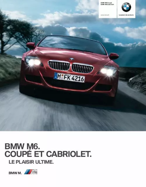 Mode d'emploi BMW M6 CABRIOLET