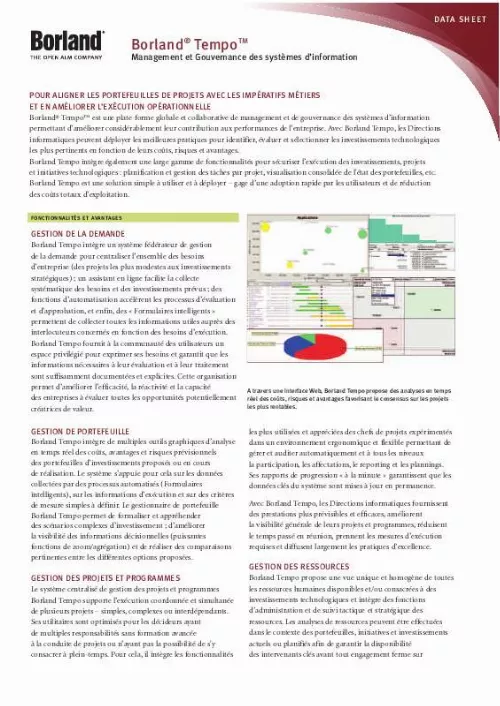 Mode d'emploi BORLAND TEMPO