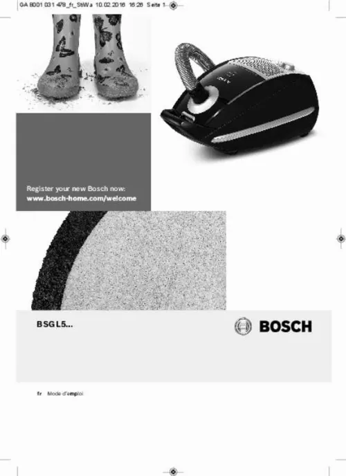 Mode d'emploi BOSCH BSGL5PRO5