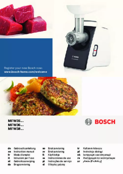 Mode d'emploi BOSCH COMPACTPOWER MFW3640A