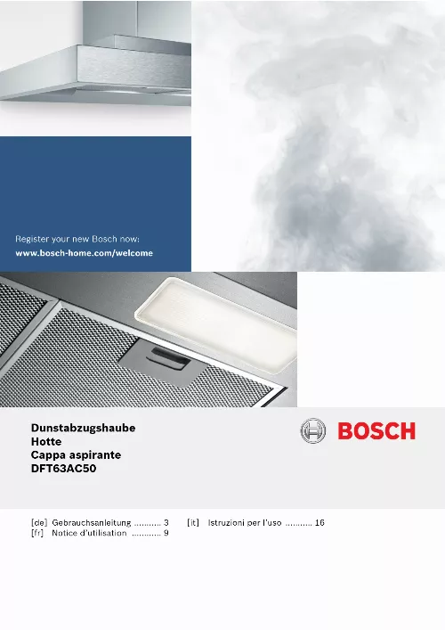 Mode d'emploi BOSCH DFT63AC50