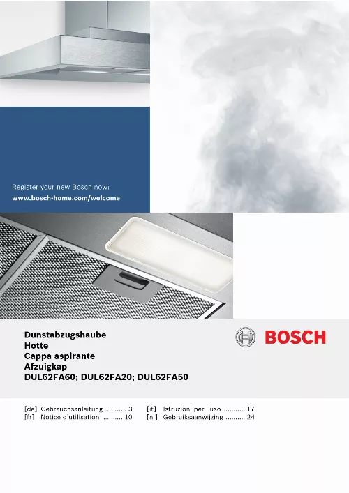 Mode d'emploi BOSCH DUL62FA50