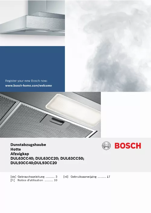 Mode d'emploi BOSCH DUL93CC40