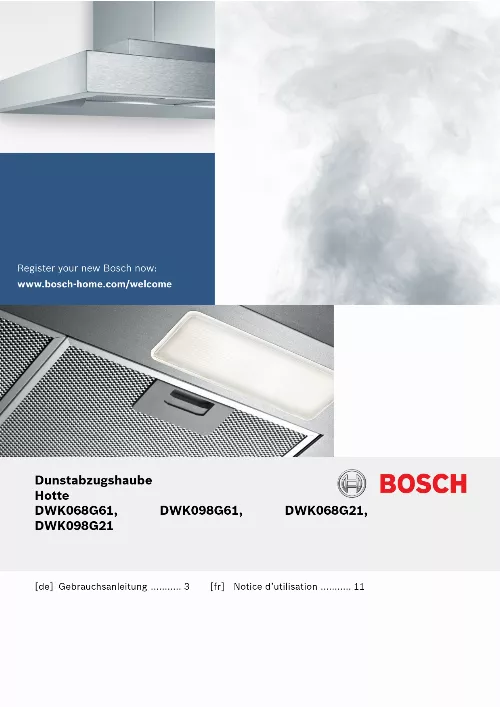 Mode d'emploi BOSCH DWK068G21