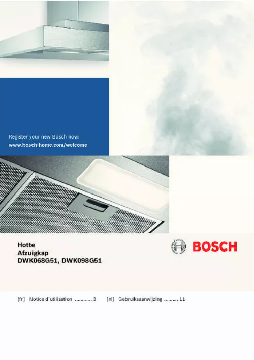 Mode d'emploi BOSCH DWK098G51