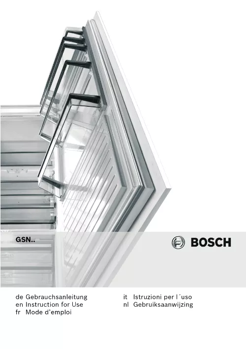 Mode d'emploi BOSCH GSN33FWEV