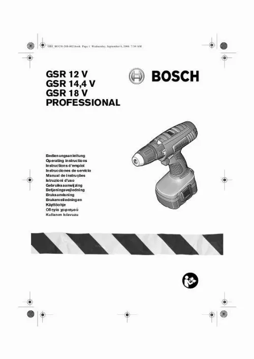 Mode d'emploi BOSCH GSR 14-4 V