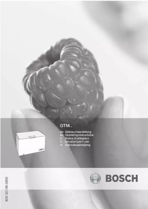 Mode d'emploi BOSCH GTM20A00/07