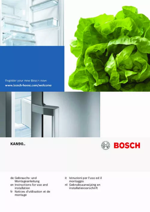 Mode d'emploi BOSCH KAN90VI20