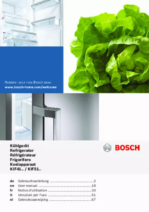 Mode d'emploi BOSCH KIF51AF30