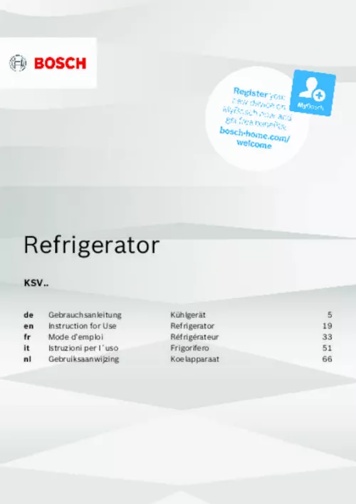 Mode d'emploi BOSCH KSV33VW3P