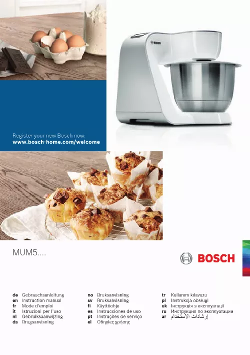 Mode d'emploi BOSCH MUM58720