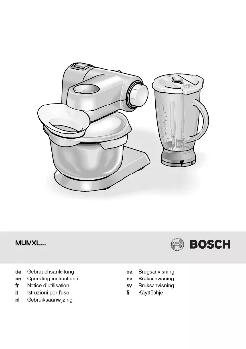 Mode d'emploi BOSCH MUMXL20G