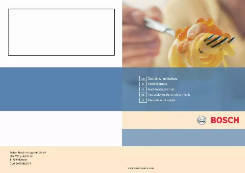 Mode d'emploi BOSCH PCQ715M90E/01