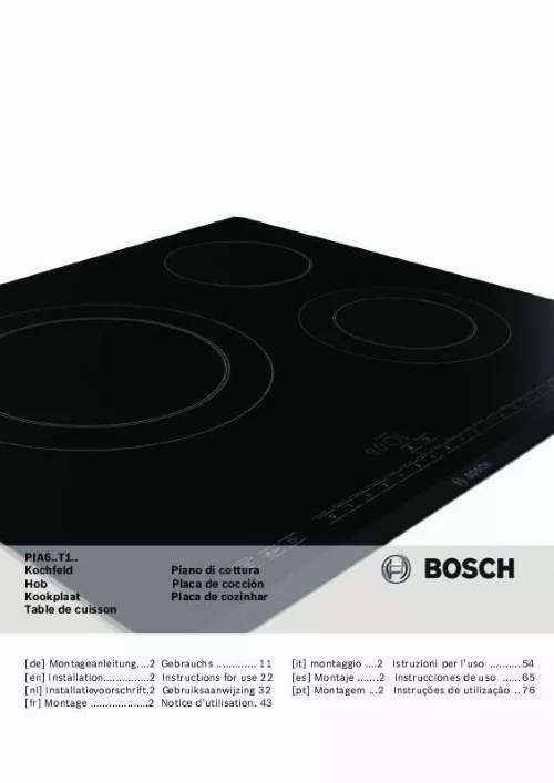 Mode d'emploi BOSCH PIA611T16E