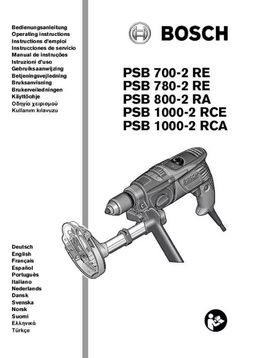 Mode d'emploi BOSCH PSB 1000-2 RCA