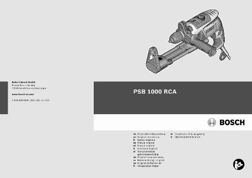Mode d'emploi BOSCH PSB 1000 RCA