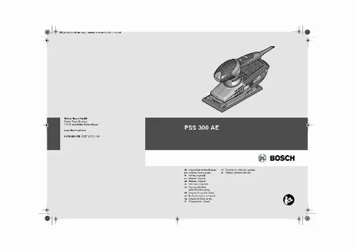 Mode d'emploi BOSCH PSS 280