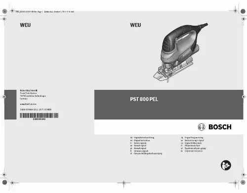 Mode d'emploi BOSCH PST800PEL