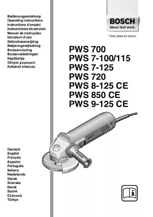 Mode d'emploi BOSCH PWS 850 CE