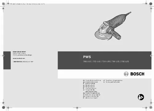 Mode d'emploi BOSCH PWS 700-115