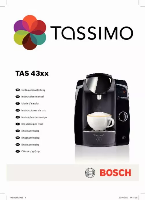 Mode d'emploi BOSCH TAS 4301