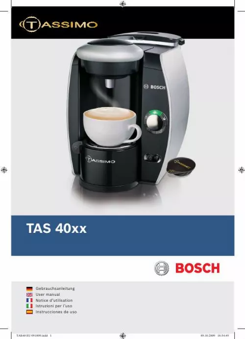 Mode d'emploi BOSCH TAS 4011/03