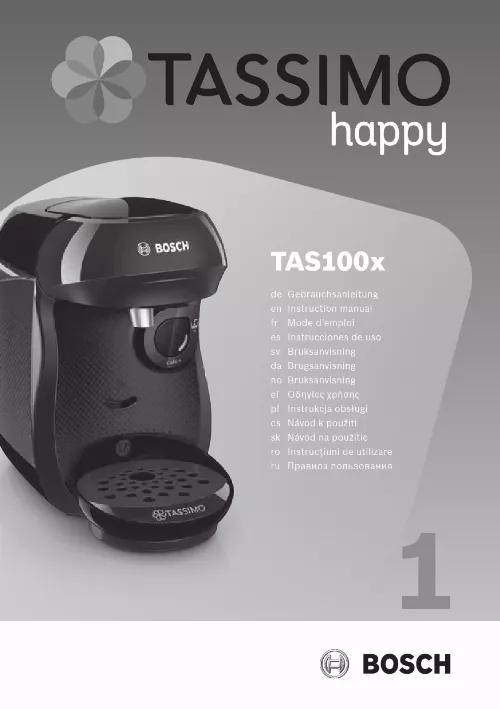 Mode d'emploi BOSCH TASSIMO TAS1002N6