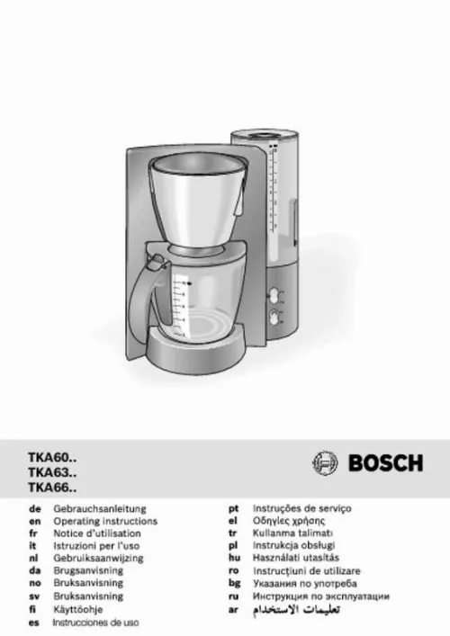 Mode d'emploi BOSCH TKA60288