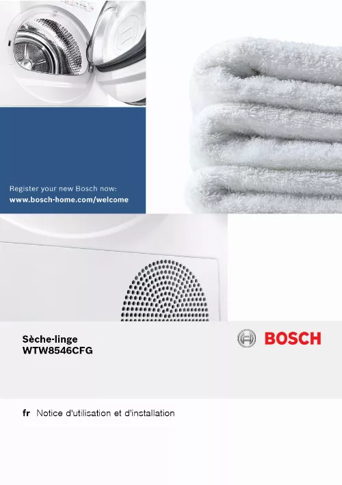 Mode d'emploi BOSCH WTW85463