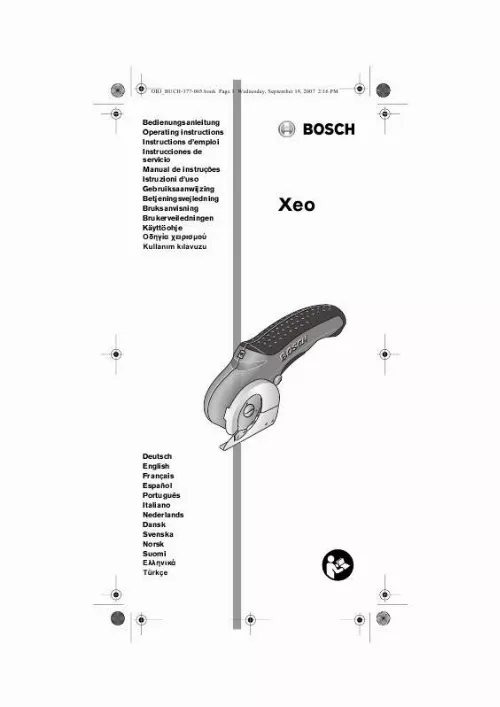 Mode d'emploi BOSCH XEO