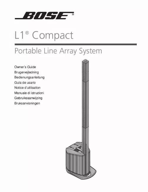 Mode d'emploi BOSE L1 COMPACT