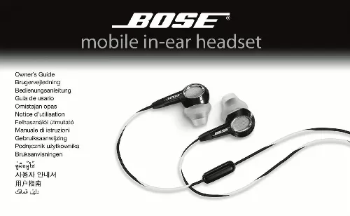 Mode d'emploi BOSE MOBILE IN-EAR HEADSET
