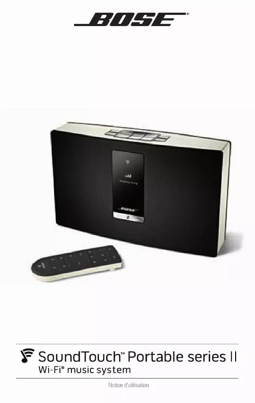 Mode d'emploi BOSE SOUNDTOUCH 20