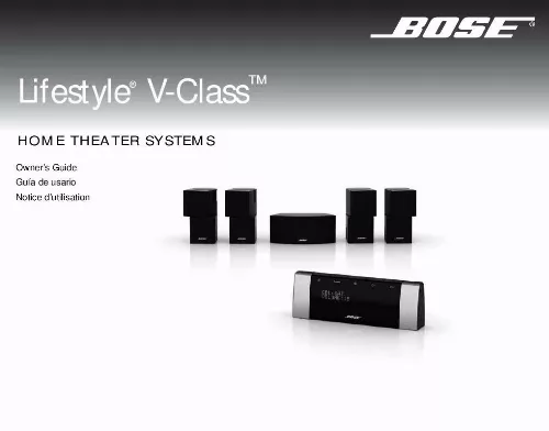 Mode d'emploi BOSE VCS-30 II