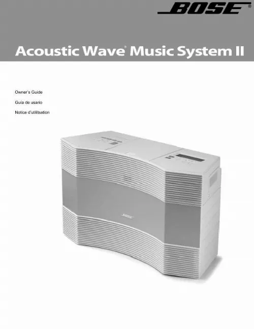 Mode d'emploi BOSE WAVE MUSIC SYSTEM II