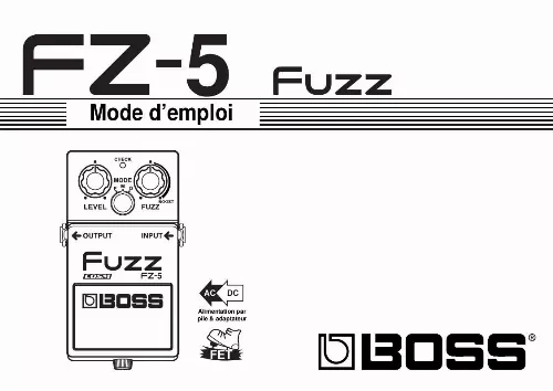 Mode d'emploi BOSS FZ-5