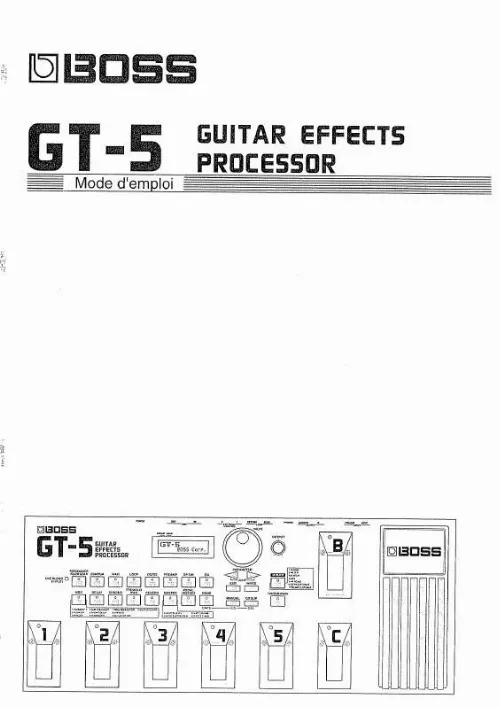 Mode d'emploi BOSS GT-5