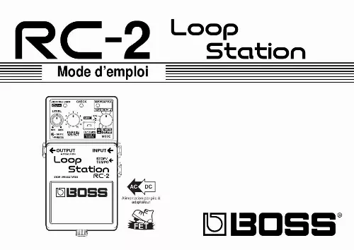 Mode d'emploi BOSS RC-2