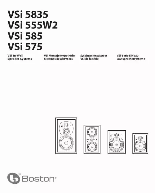 Mode d'emploi BOSTON ACOUSTICS VSI 5835