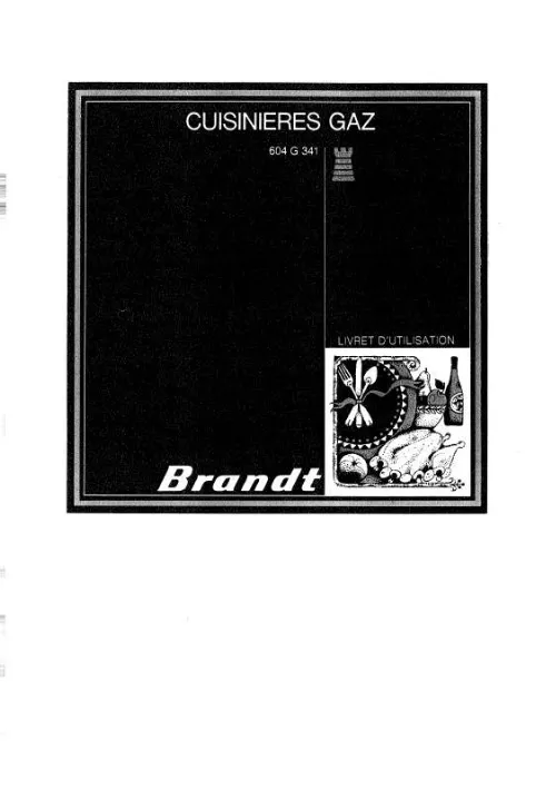 Mode d'emploi BRANDT 604G34