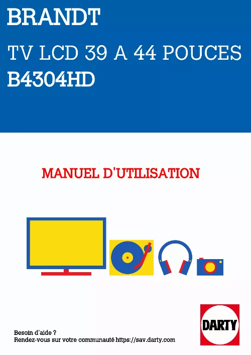 Mode d'emploi BRANDT B4304UHD